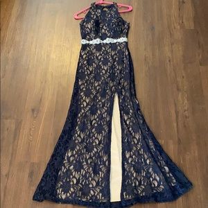 Long Evening Navy blue gown!